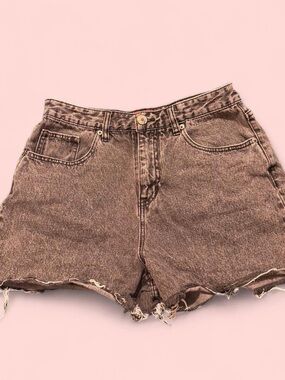 UNIONBAY Distressed Brown Wash Denim Shorts